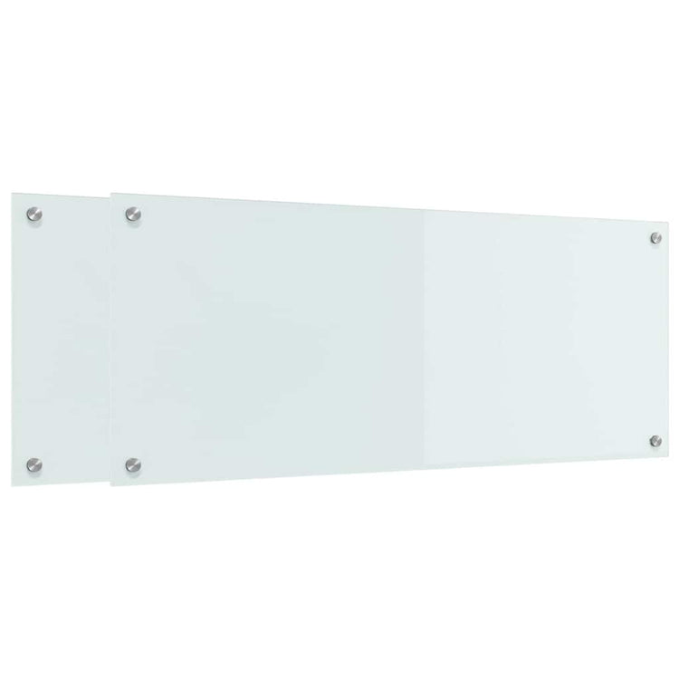 Vidaxl keukenachterwand 2 st wit 100 x 40 cm gehard glas