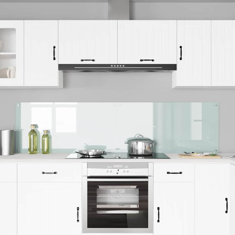 Vidaxl keukenachterwand 2 st wit 100 x 50 cm gehard glas