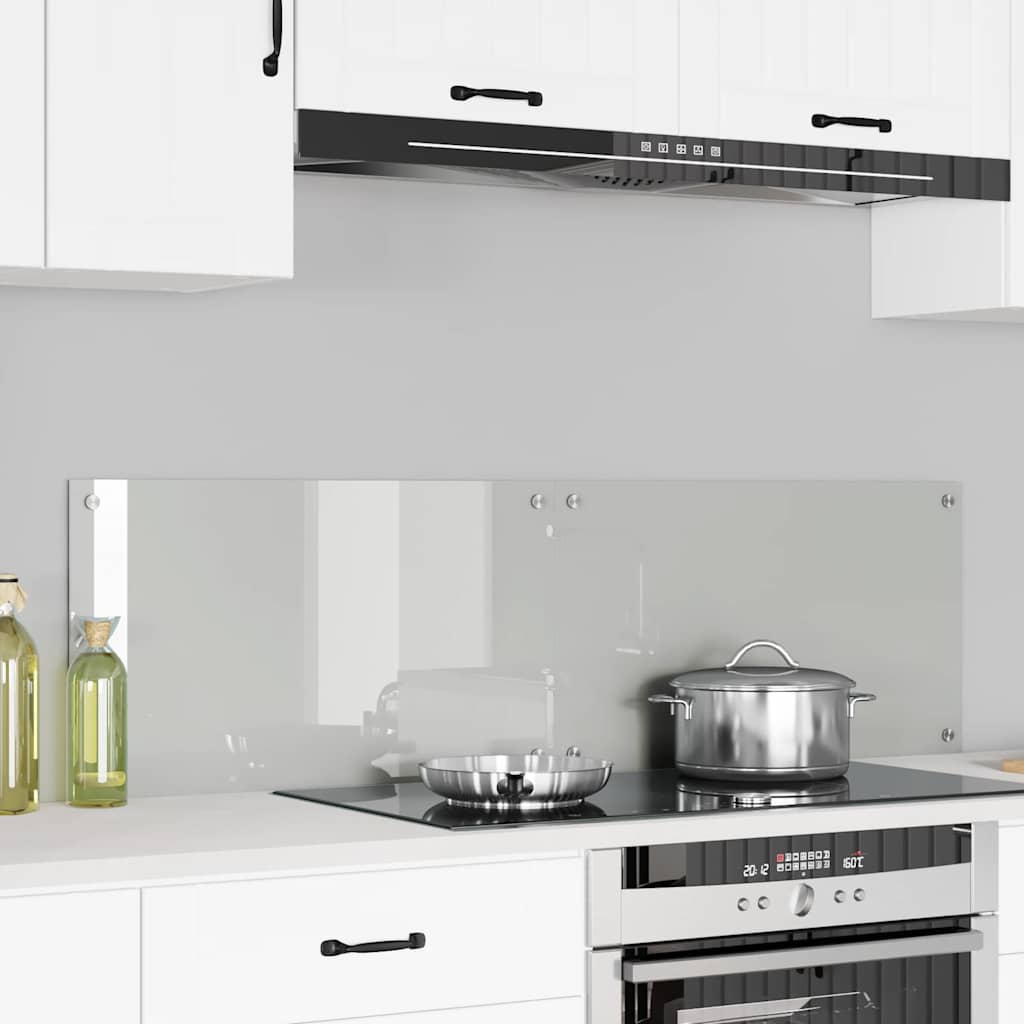 Vidaxl keukenachterwand 2 st transparant 70 x 40 cm gehard glas