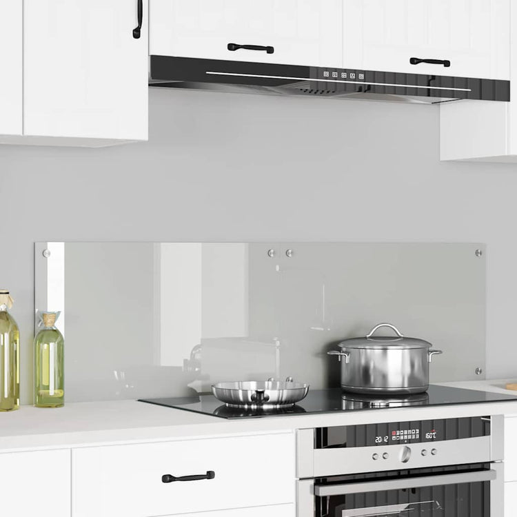 Vidaxl keukenachterwand 2 st transparant 70 x 40 cm gehard glas