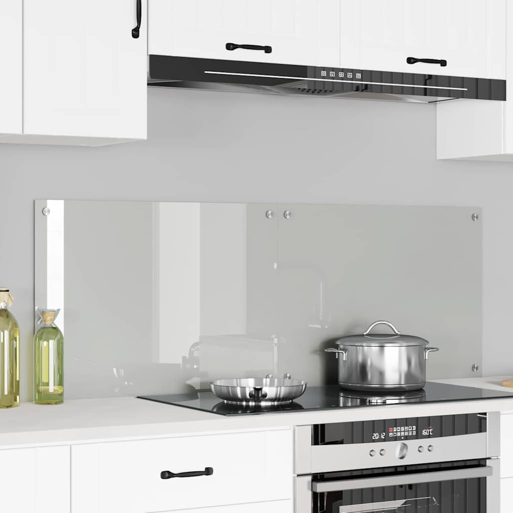 Vidaxl keukenachterwand 2 st transparant 70 x 50 cm gehard glas