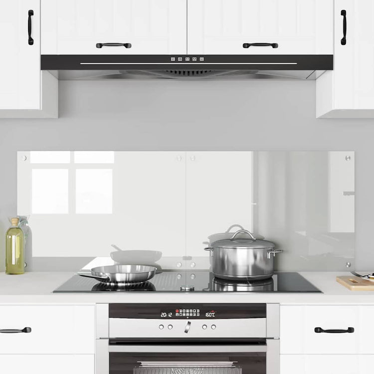 Vidaxl keukenachterwand 2 st transparant 70 x 50 cm gehard glas
