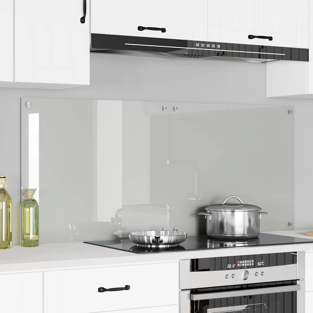 Vidaxl keukenachterwand 2 st transparant 70 x 60 cm gehard glas