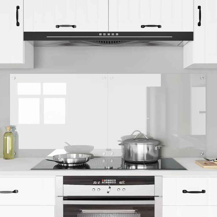 Vidaxl keukenachterwand 2 st transparant 70 x 60 cm gehard glas