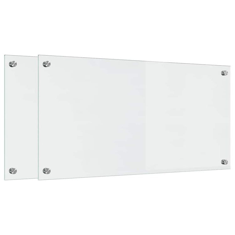 Vidaxl keukenachterwand 2 st transparant 80 x 40 cm gehard glas