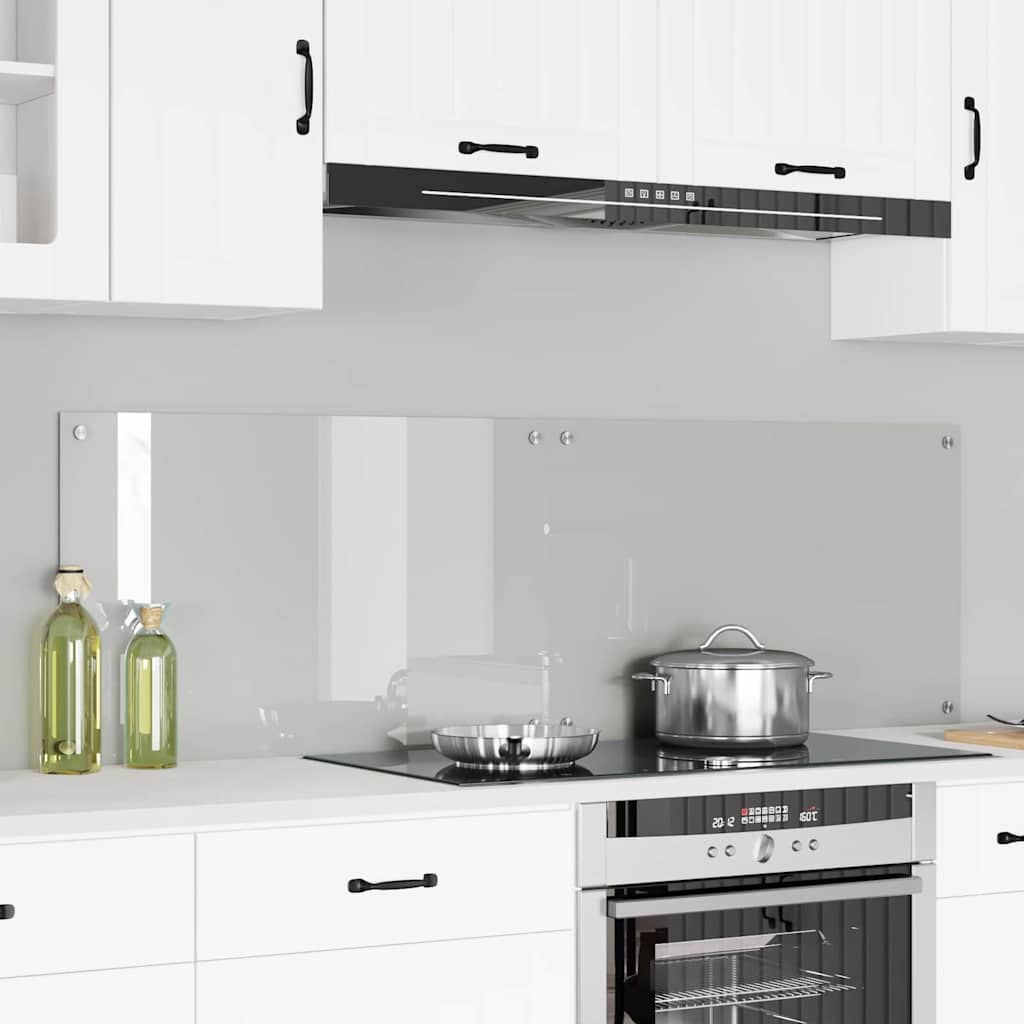 Vidaxl keukenachterwand 2 st transparant 80 x 50 cm gehard glas