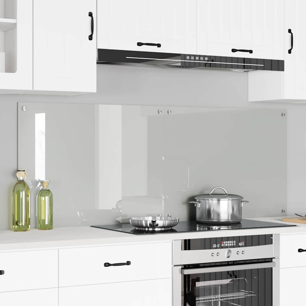Vidaxl keukenachterwand 2 st transparant 80 x 60 cm gehard glas