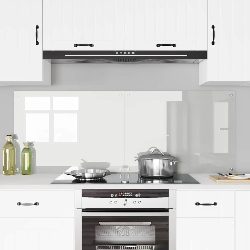 Vidaxl keuken achterwand 2 pcs doorzichtig 80 x 60 cm gehard glas