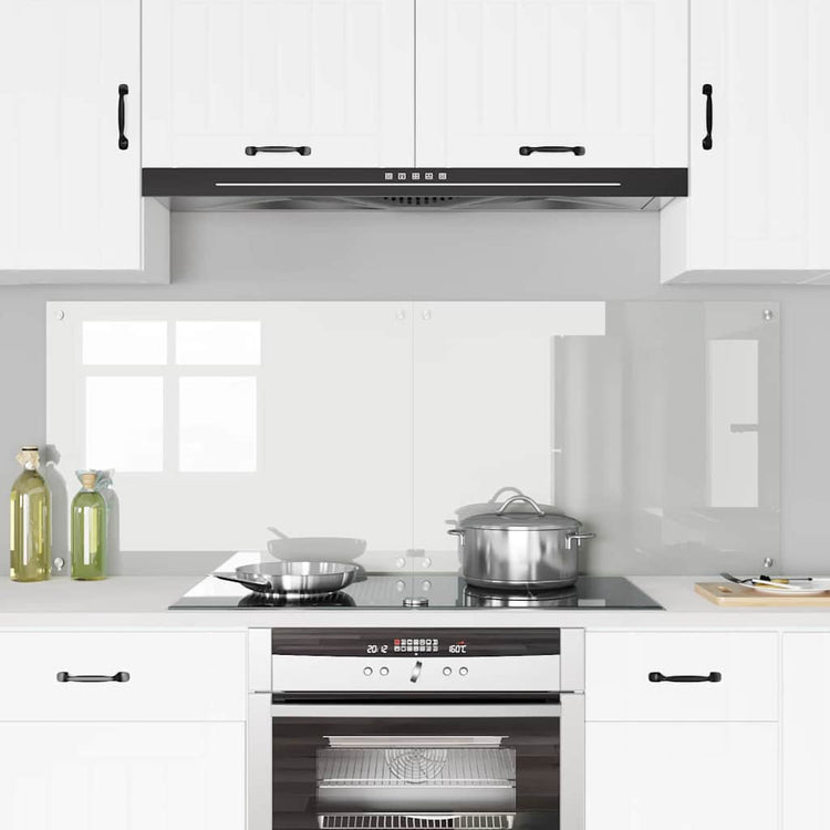 Vidaxl keukenachterwand 2 st transparant 80 x 60 cm gehard glas