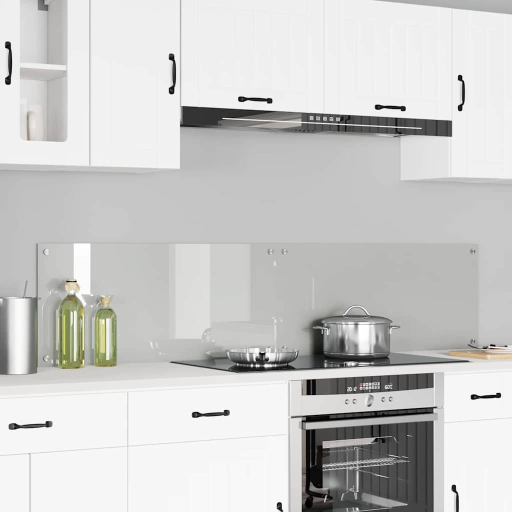 Vidaxl keukenachterwand 2 st transparant 90 x 40 cm gehard glas