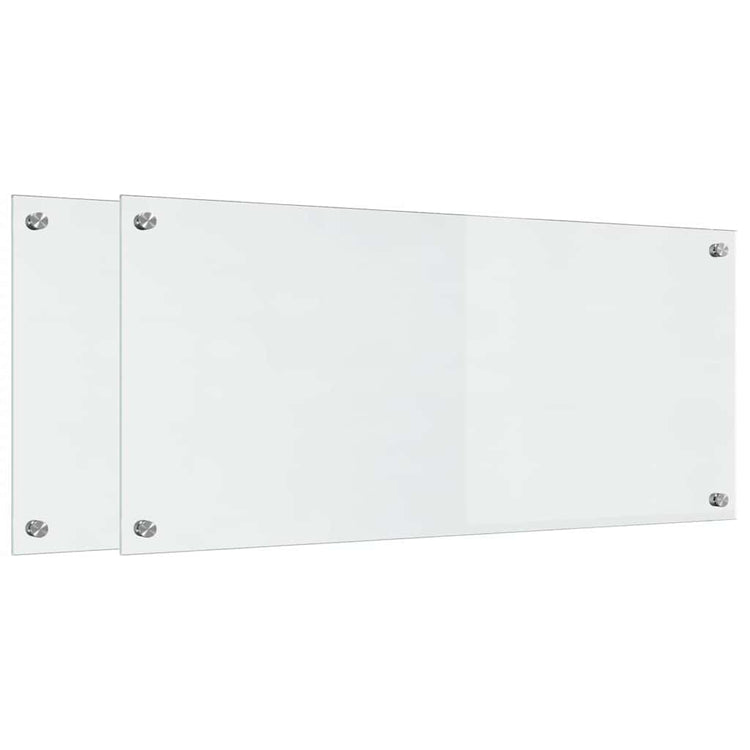 Vidaxl keukenachterwand 2 st transparant 90 x 40 cm gehard glas