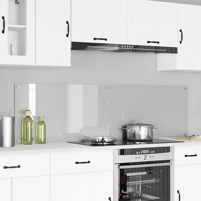 Vidaxl keuken achterwand 2 pcs doorzichtig 90 x 50 cm gehard glas