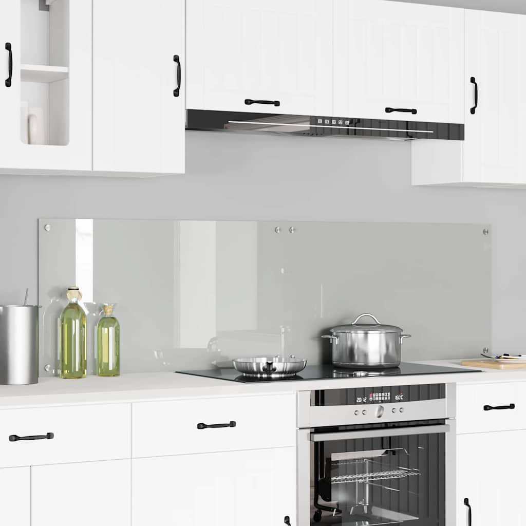 Vidaxl keukenachterwand 2 st transparant 90 x 50 cm gehard glas