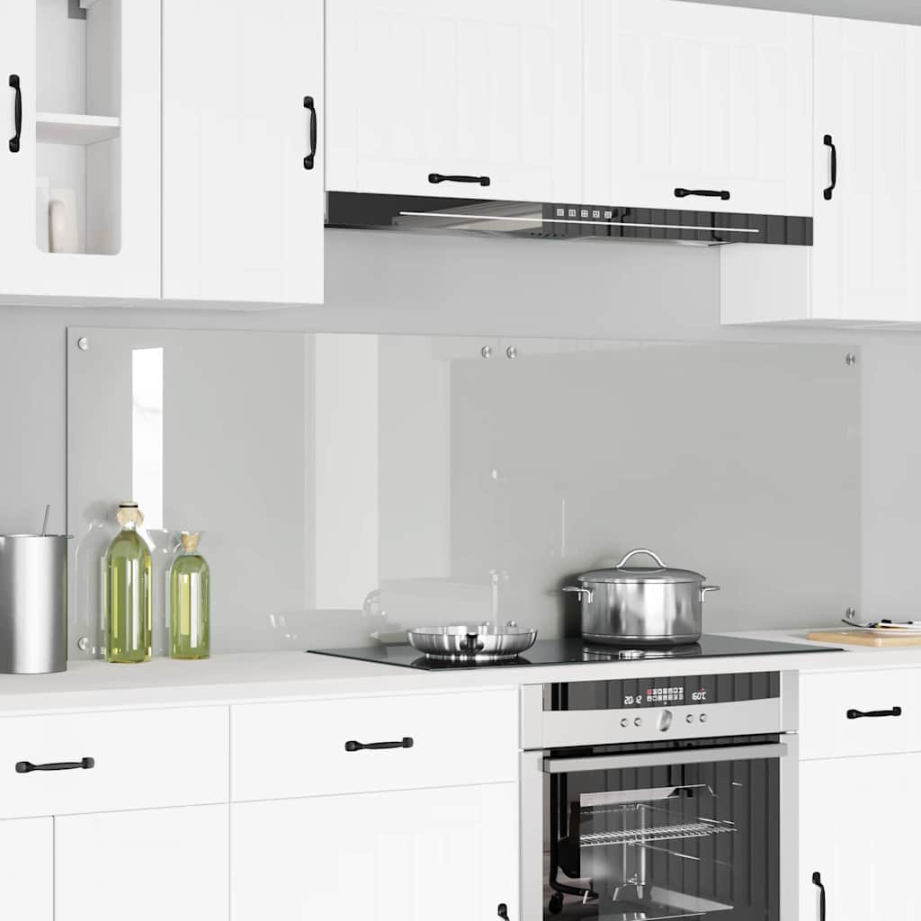 Vidaxl keuken achterwand 2 pcs doorzichtig 90 x 60 cm gehard glas