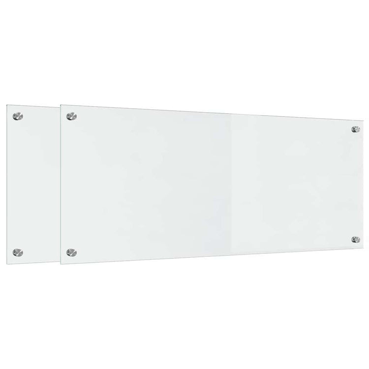 Vidaxl keukenachterwand 2 st transparant 100 x 40 cm gehard glas