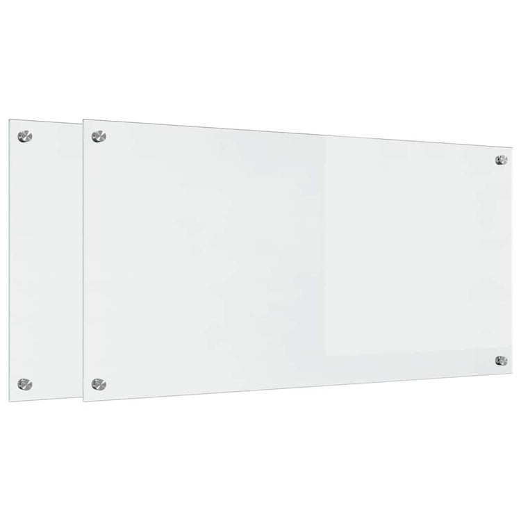 Vidaxl keukenachterwand 2 st transparant 100 x 50 cm gehard glas