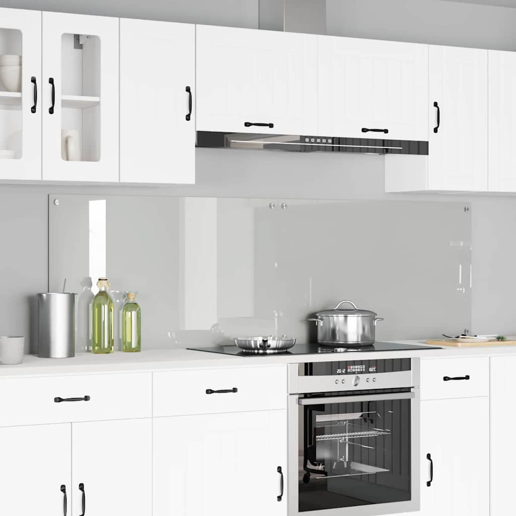 Vidaxl keukenachterwand 2 st transparant 100 x 60 cm gehard glas