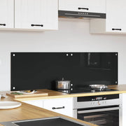 Vidaxl keukenachterwand 2 st zwart 70 x 40 cm gehard glas - afbeelding 3