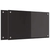 Vidaxl keuken achterwand 2 pcs zwart 70 x 40 cm gehard glas