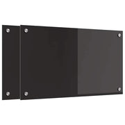 Vidaxl keukenachterwand 2 st zwart 70 x 40 cm gehard glas - afbeelding 2
