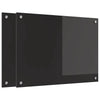 Vidaxl keuken achterwand 2 pcs zwart 70 x 50 cm gehard glas