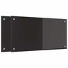 Vidaxl keuken achterwand 2 pcs zwart 80 x 40 cm gehard glas