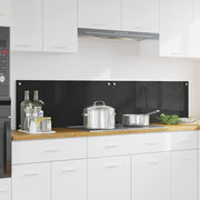 Vidaxl keukenachterwand 2 st zwart 90 x 40 cm gehard glas - afbeelding 1