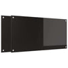 Vidaxl keuken achterwand 2 pcs zwart 100 x 50 cm gehard glas