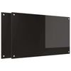 Vidaxl keuken achterwand 2 pcs zwart 100 x 60 cm gehard glas