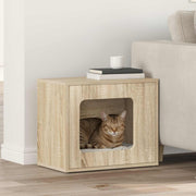 Vidaxl kattenhuis sonoma eiken 51 x 30 x 42,5 cm bewerkt hout - afbeelding 1