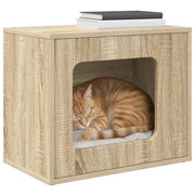 Vidaxl kattenhuis sonoma eiken 51 x 30 x 42,5 cm bewerkt hout - afbeelding 3