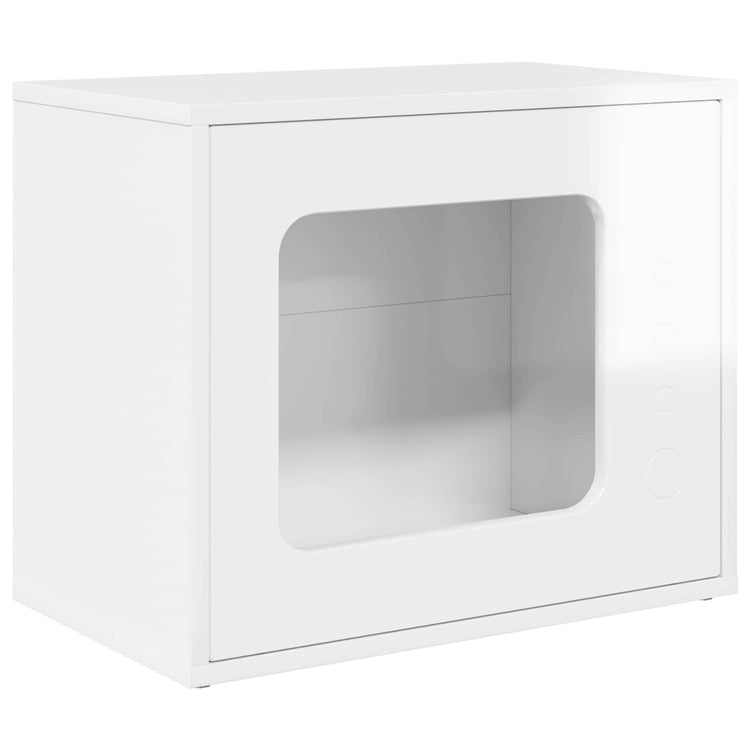 Vidaxl kattenhuis glanzend wit 51 x 30 x 42,5 cm bewerkt hout