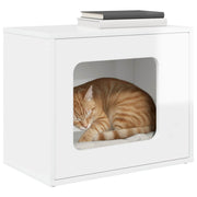 Vidaxl kattenhuis hoogglans wit 51 x 30 x 42,5 cm bewerkt hout - afbeelding 3