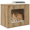 Vidaxl kattenhuis ambachtelijk eiken 51 x 30 x 42,5 cm bewerkt hout