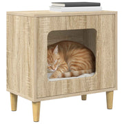 Vidaxl kattenhuis sonoma 51 x 30 x 52 cm bewerkt hout - afbeelding 3