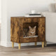 Vidaxl kattenhuis gerookt eiken 51 x 30 x 52 cm bewerkt hout