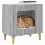 Vidaxl kattenhuis grijs sonoma 51 x 30 x 52 cm bewerkt hout - afbeelding 3