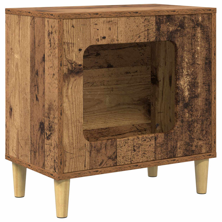 Vidaxl kattenhuis oud hout 51 x 30 x 52 cm bewerkt hout