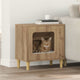 Vidaxl kattenhuis artisanaal eiken 51 x 30 x 52 cm bewerkt hout
