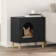 Vidaxl kattenhuis zwart 51 x 30 x 52 cm bewerkt hout