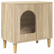 Vidaxl kattenhuis sonoma eiken 51 x 30 x 52 cm bewerkt hout - afbeelding 2
