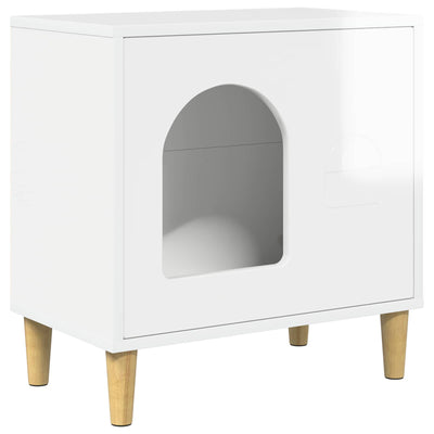 Vidaxl kattenhuis hoogglans wit 51 x 30 x 52 cm bewerkt hout
