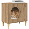Vidaxl kattenhuis ambachtelijk eiken 51 x 30 x 52 cm bewerkt hout