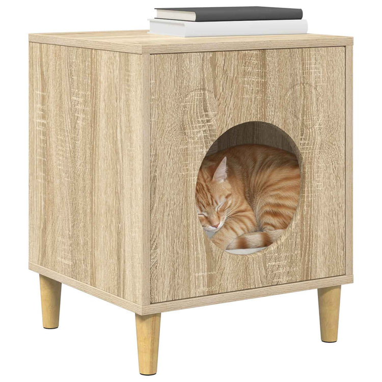 Vidaxl kattenhuis sonoma 42,5 x 40 x 53 cm bewerkt hout