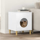 Vidaxl kattenhuis glanzend wit 42,5 x 40 x 53 cm bewerkt hout