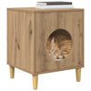 Vidaxl kattenhuis ambachtelijk eiken 42,5 x 40 x 53 cm bewerkt hout