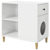 Vidaxl kattenhuis glanzend wit 72 x 42,5 x 70 cm bewerkt hout
