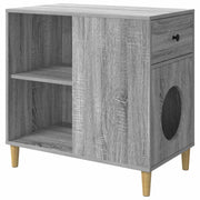 Vidaxl kattenhuis grijs sonoma 72 x 42,5 x 70 cm bewerkt hout - afbeelding 2