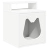 Vidaxl kattenhuis wit 42,5 x 40 x 53,5 cm bewerkt hout