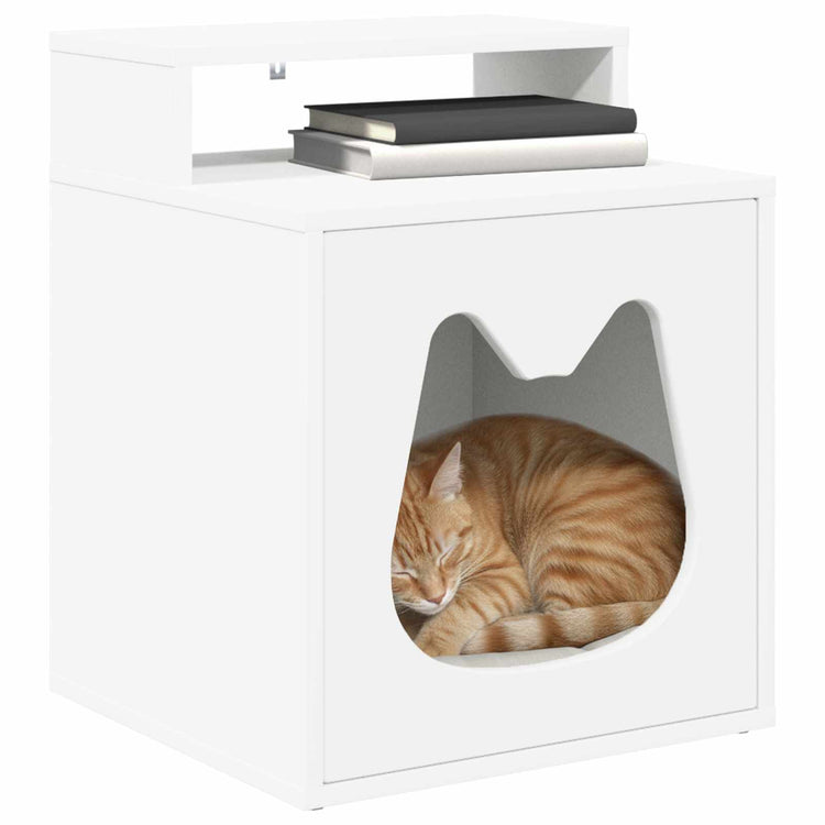 Vidaxl kattenhuis wit 42,5 x 40 x 53,5 cm bewerkt hout